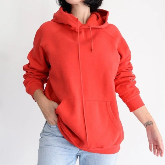Vintage  Cotton Ginny Red Hoodie/ Bunny Hug Sweater XLarge - Picture 3 of 14